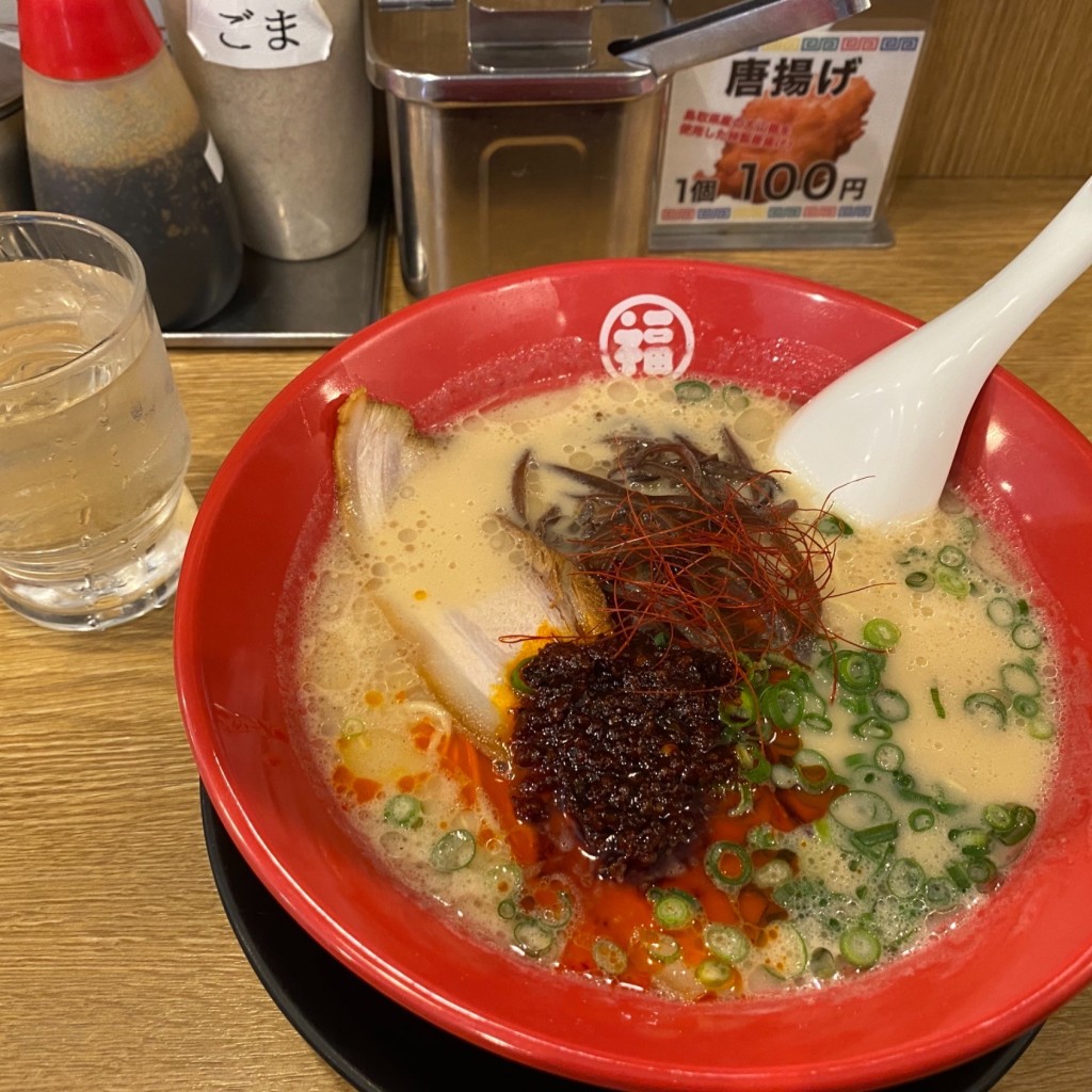 ユーザーが投稿した赤辛々ラーメンの写真 - 実際訪問したユーザーが直接撮影して投稿した桜木町ラーメン専門店福の軒の写真