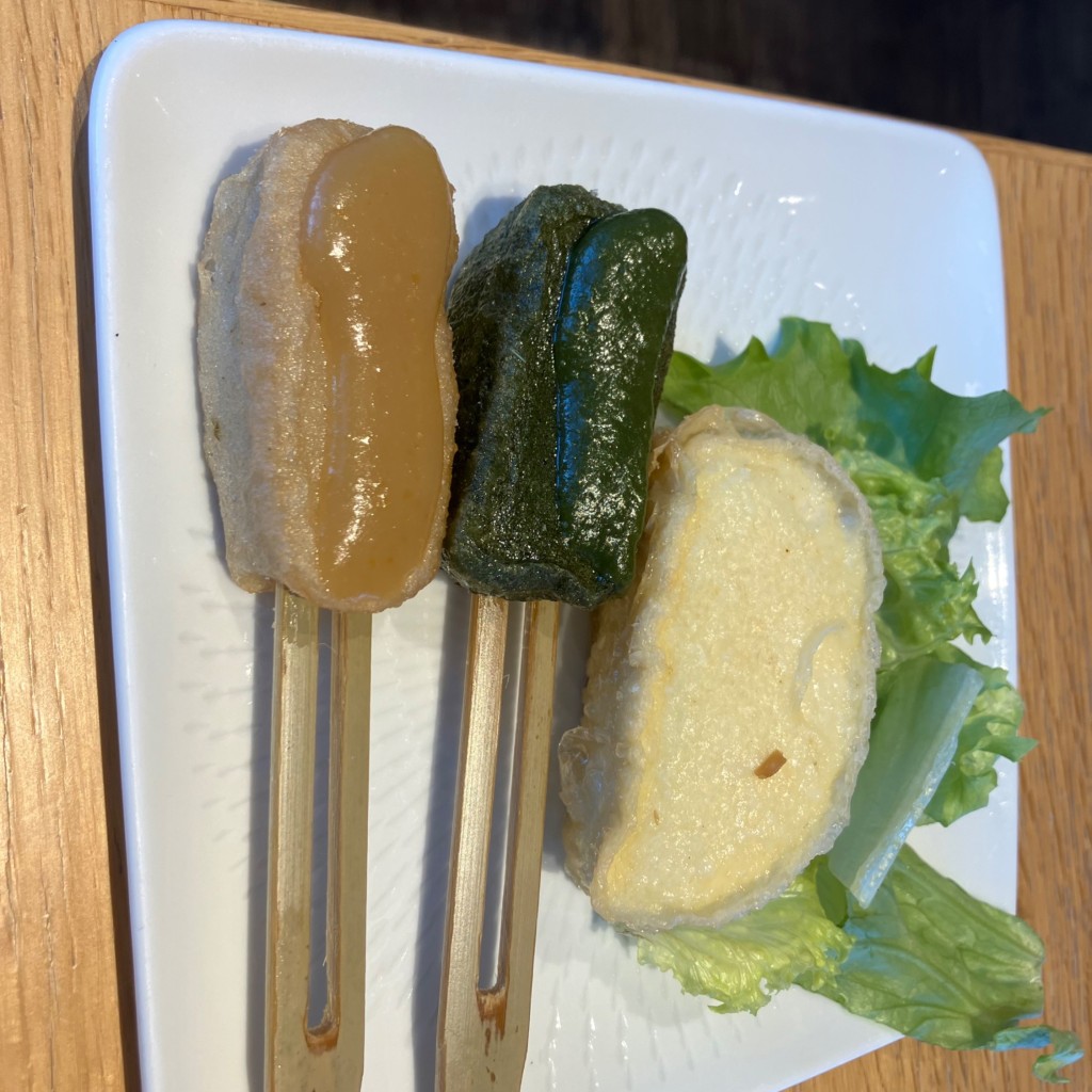 ユーザーが投稿した田楽湯葉揚げの写真 - 実際訪問したユーザーが直接撮影して投稿した岡東町豆腐料理食のつむぎ 枚方T-SITE店の写真