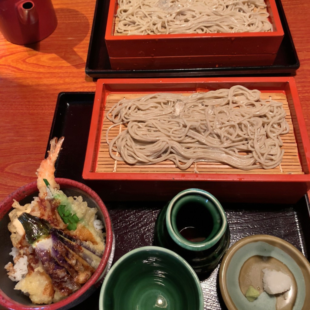 ユーザーが投稿したLunch天ぷら小丼 せいろセットの写真 - 実際訪問したユーザーが直接撮影して投稿した登戸居酒屋土風炉 登戸店の写真