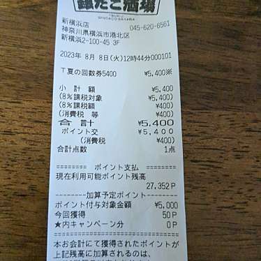 築地銀だこ 新横浜店のundefinedに実際訪問訪問したユーザーunknownさんが新しく投稿した新着口コミの写真