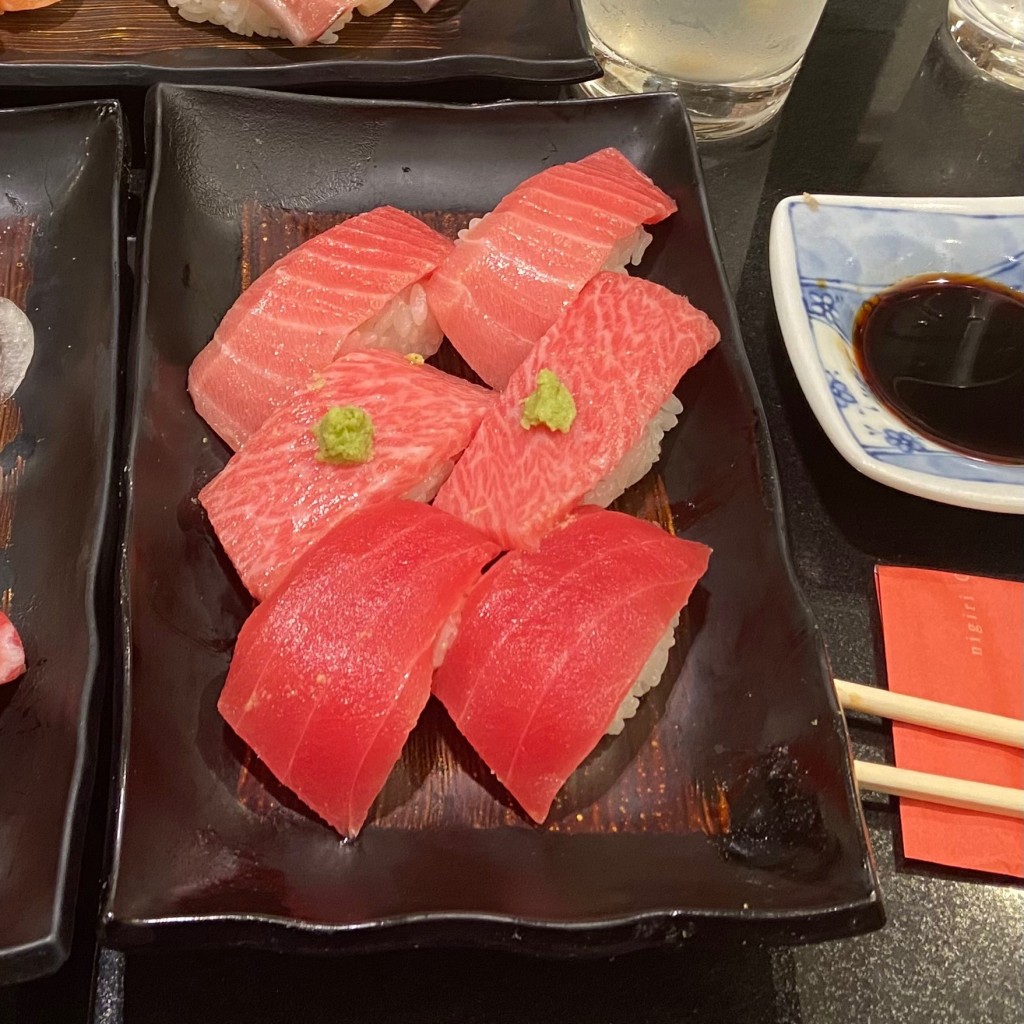 ユーザーが投稿したまぐろづくしの写真 - 実際訪問したユーザーが直接撮影して投稿した武庫の里回転寿司にぎり長次郎 西武庫店の写真