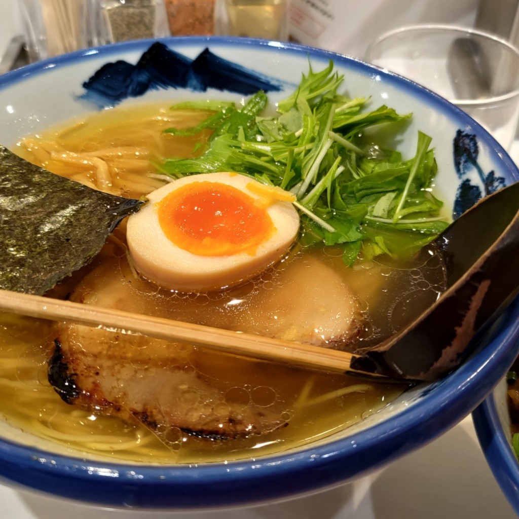 ユーザーが投稿した塩ゆずラーメンセットの写真 - 実際訪問したユーザーが直接撮影して投稿した西新宿ラーメン専門店AFURI 新宿ルミネの写真