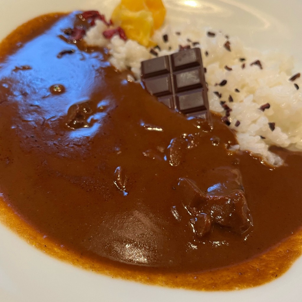 ユーザーが投稿したチョコレートカレーセットの写真 - 実際訪問したユーザーが直接撮影して投稿した富ヶ谷チョコレートCACAO STOREの写真