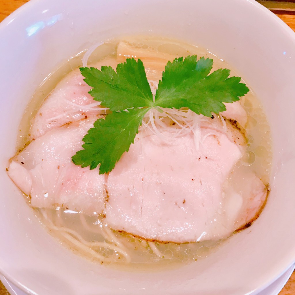 ユーザーが投稿した地鶏と蛤sobaの写真 - 実際訪問したユーザーが直接撮影して投稿した千波町ラーメン / つけ麺中華そば 先崎の写真