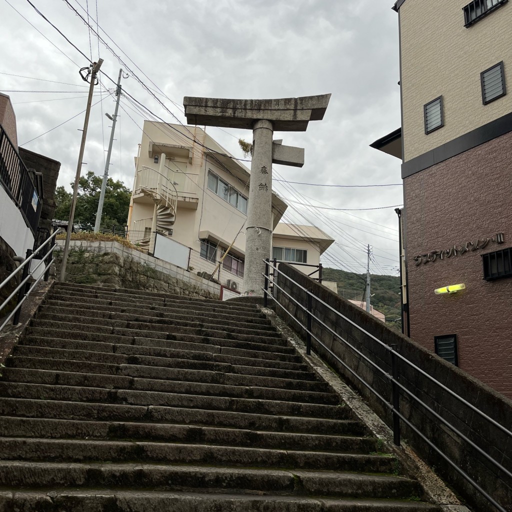 実際訪問したユーザーが直接撮影して投稿した坂本歴史 / 遺跡山王神社二の鳥居(一本柱鳥居)の写真