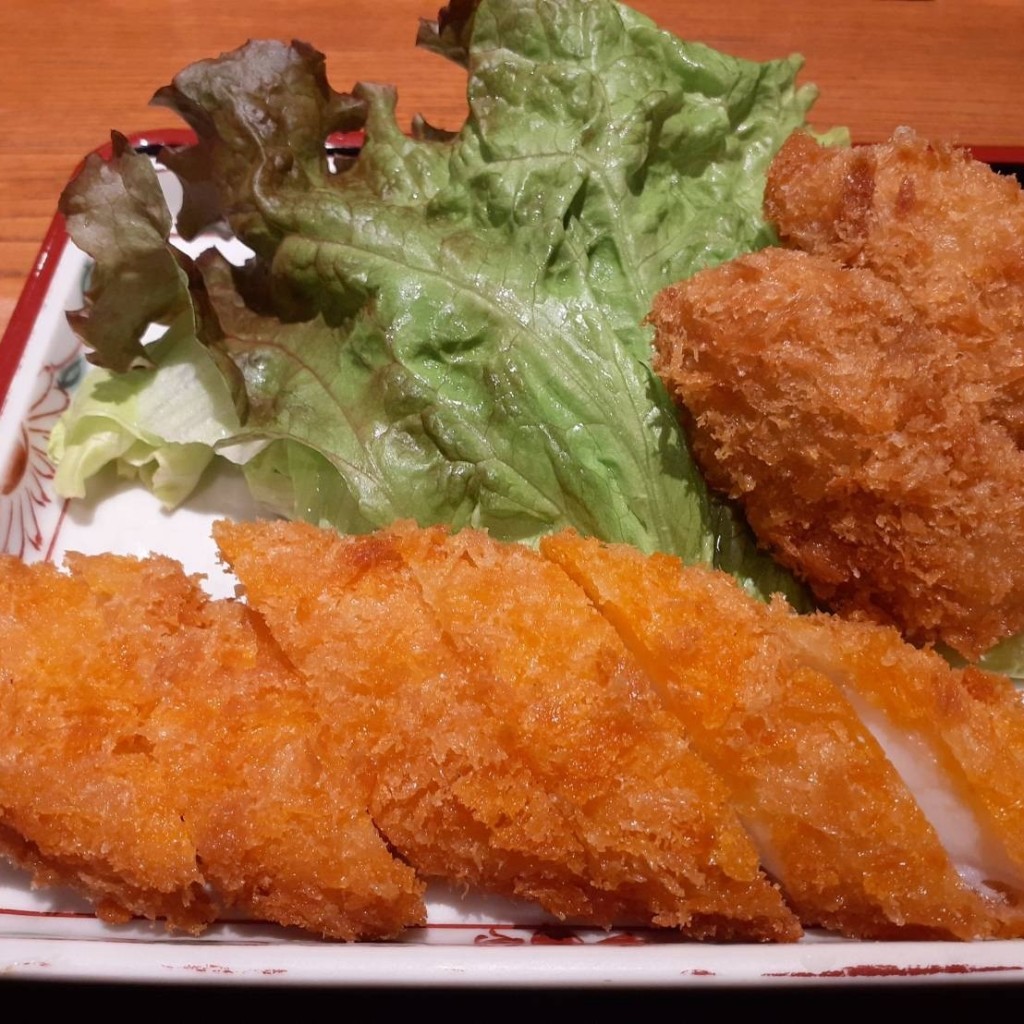ユーザーが投稿したイカかきフライ定食の写真 - 実際訪問したユーザーが直接撮影して投稿した日本橋おでん一平 日本橋店の写真