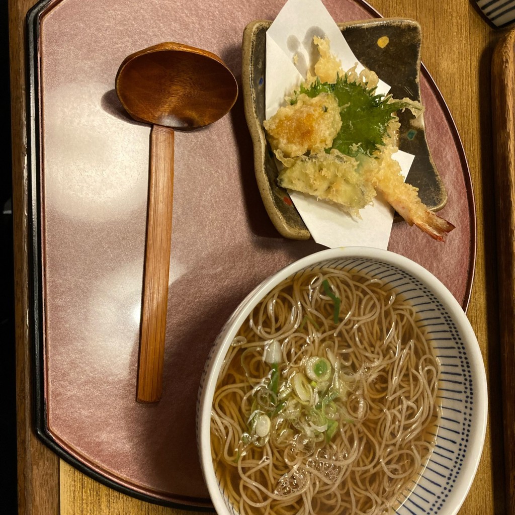 ユーザーが投稿した天ぷらそばの写真 - 実際訪問したユーザーが直接撮影して投稿した幸心うどん木曽駒 守山店の写真