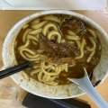 牛すじカレーうどん - 実際訪問したユーザーが直接撮影して投稿した梶内お好み焼き谷田部東PA店 (下り) おおきやの写真のメニュー情報