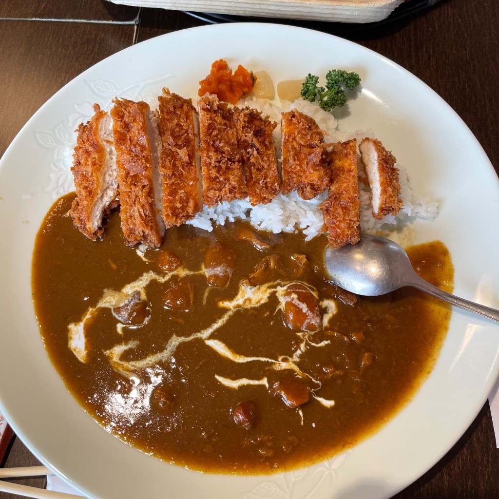 ユーザーが投稿したランチ チキンカツカレーの写真 - 実際訪問したユーザーが直接撮影して投稿した金の隈しゃぶしゃぶとり勝の写真