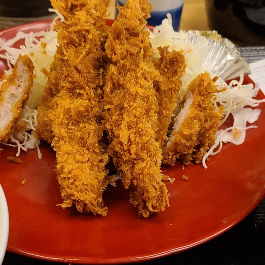 ユーザーが投稿した海老ロースカツ定食の写真 - 実際訪問したユーザーが直接撮影して投稿した浅草とんかつかつや 浅草店の写真
