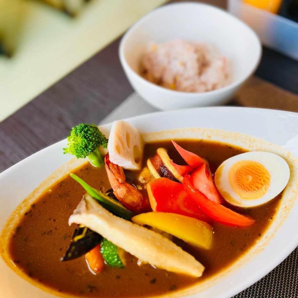 ゆーーーーーーさんが投稿した泉野スープカレーのお店スープカリー茶房 和月/スープカリーサボウ ナゴミツキの写真