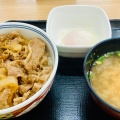 朝牛セット - 実際訪問したユーザーが直接撮影して投稿した腰越牛丼吉野家 134号線江ノ島店の写真のメニュー情報