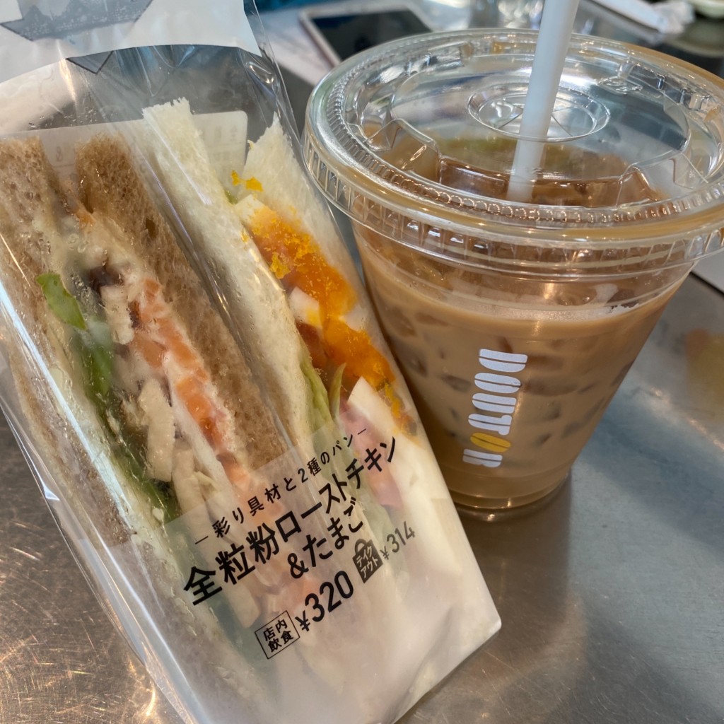 ユーザーが投稿したチキンサンドイッチの写真 - 実際訪問したユーザーが直接撮影して投稿した堀川町カフェドトールコーヒーショップ 川崎ソリッドスクエア店の写真