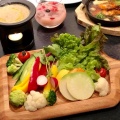 季節野菜のバーニャカウダ - 実際訪問したユーザーが直接撮影して投稿した神南カフェZikzin Cafe&Diningの写真のメニュー情報