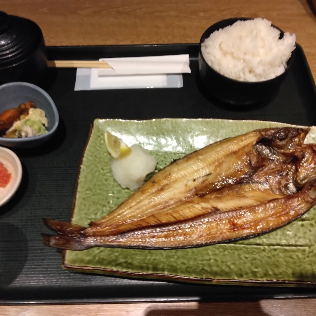 ユーザーが投稿したLunch A焼き魚定食 (ほっけ)の写真 - 実際訪問したユーザーが直接撮影して投稿した大崎居酒屋北海道 ゲートシティ大崎店の写真