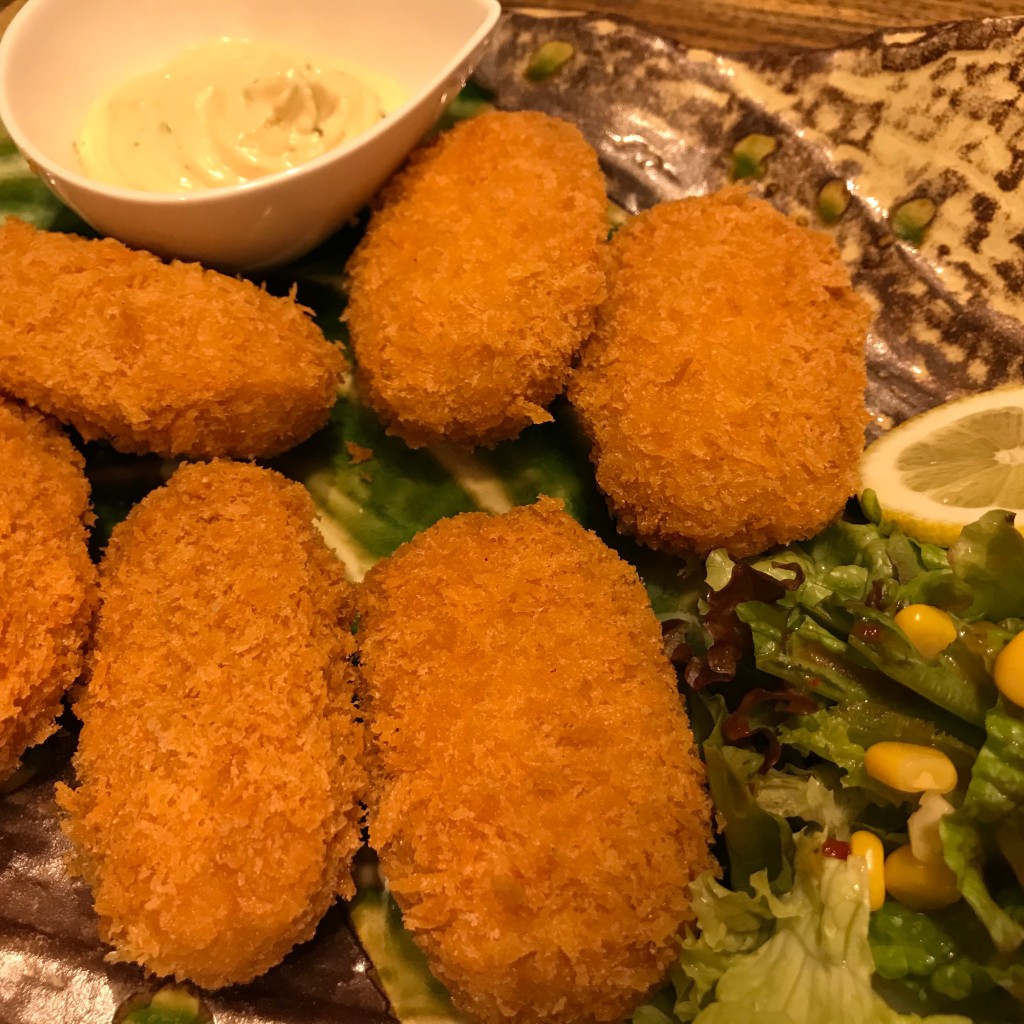 ユーザーが投稿したカニクリームコロッケの写真 - 実際訪問したユーザーが直接撮影して投稿した平田町今尾和食 / 日本料理おさかな舎 OSAKANAYAの写真
