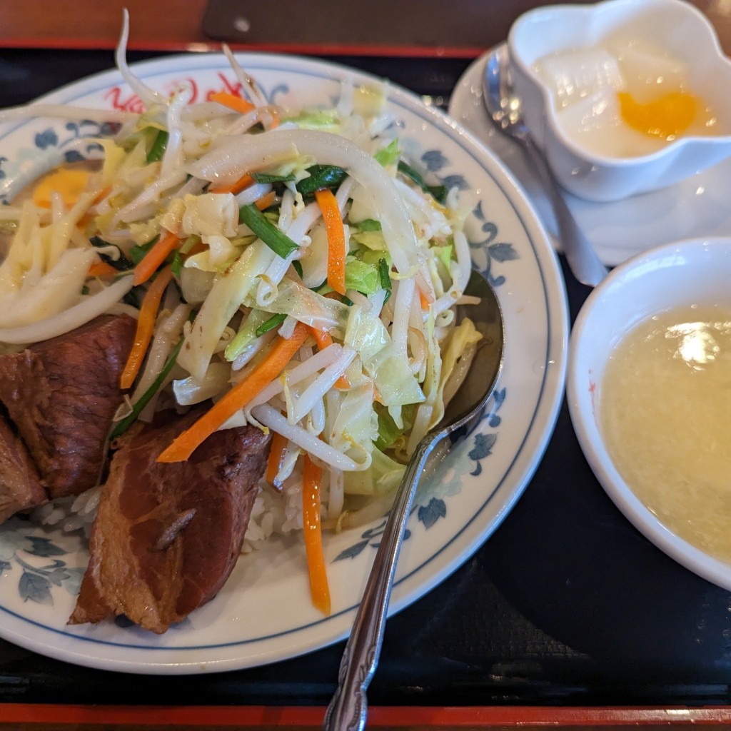 ユーザーが投稿した豚肉のかけご飯の写真 - 実際訪問したユーザーが直接撮影して投稿した晴海台湾料理阿里城 晴海トリトンスクエア店の写真