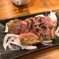 桜肉のレアステーキ - 実際訪問したユーザーが直接撮影して投稿した六本木肉料理筋肉食堂 六本木店の写真のメニュー情報