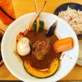 ラム肉のスープカレー - 実際訪問したユーザーが直接撮影して投稿した浅間温泉スープカレースパイスと薬膳のお店 倶利伽羅の写真のメニュー情報