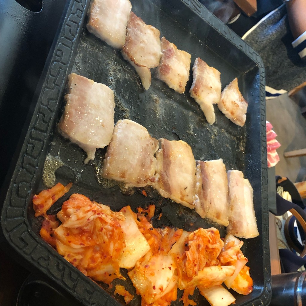 ユーザーが投稿したランチサムギョプサル食べ放題の写真 - 実際訪問したユーザーが直接撮影して投稿した茶屋町カレー韓国料理コッテジNU茶屋町店の写真