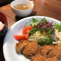 肉詰めフライ定食 - 実際訪問したユーザーが直接撮影して投稿した定食屋大竜ファーム農園レストラン 男メシ食堂の写真のメニュー情報