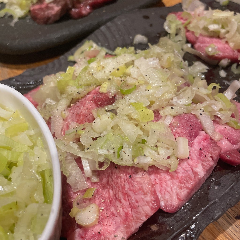 ユーザーが投稿した上ねぎ塩タンの写真 - 実際訪問したユーザーが直接撮影して投稿した三吉肉料理炭火焼肉 食神 苑 広陵店の写真