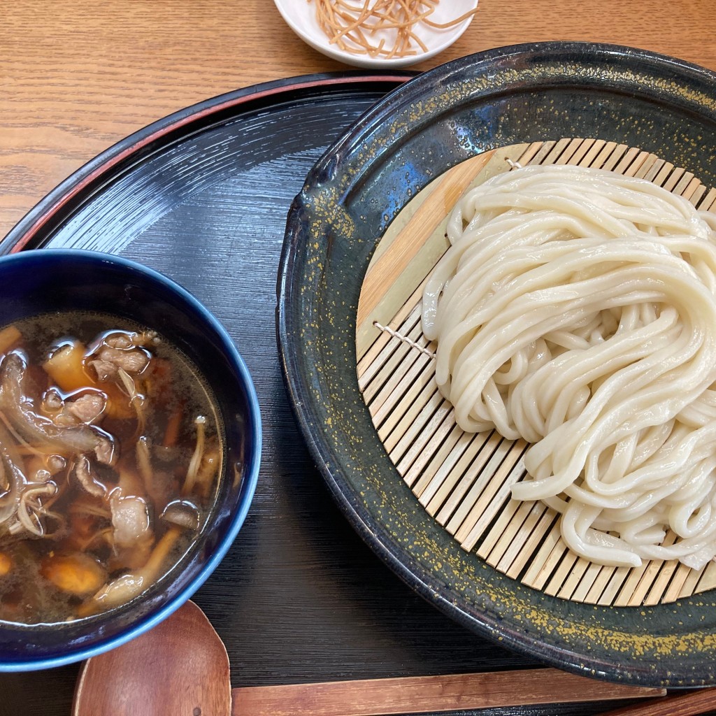 ユーザーが投稿したきのこ豚肉のつけ麺うの写真 - 実際訪問したユーザーが直接撮影して投稿した城内うどん麺処 いっせいの写真