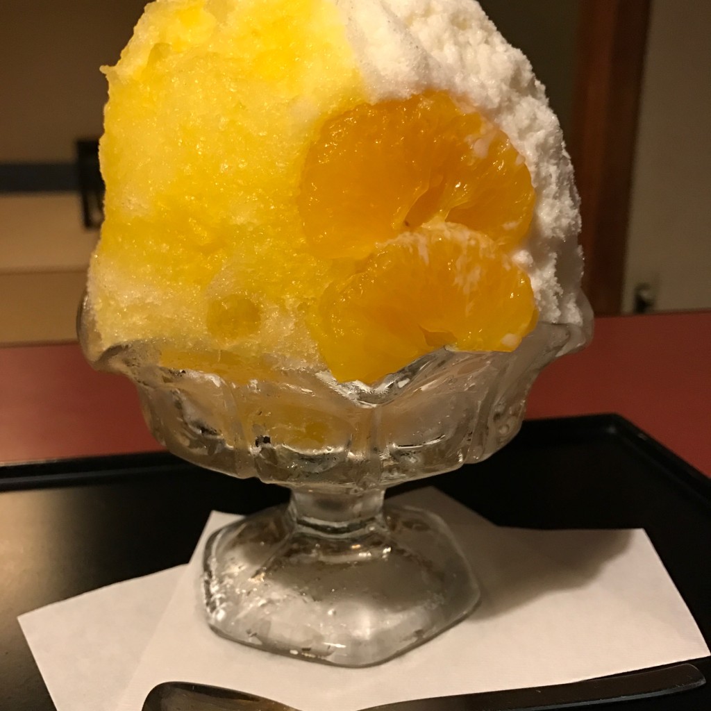 ユーザーが投稿した甘夏のカキ氷の写真 - 実際訪問したユーザーが直接撮影して投稿した元吉町和カフェ / 甘味処甘味どころ ぎをん小森の写真