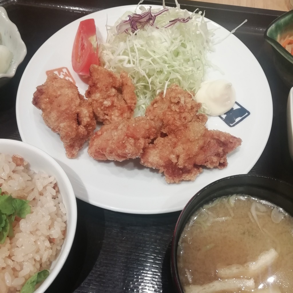 ユーザーが投稿したD鶏の竜田揚げ定食の写真 - 実際訪問したユーザーが直接撮影して投稿した南幸定食屋大かまど飯 寅福 横浜ジョイナス店の写真