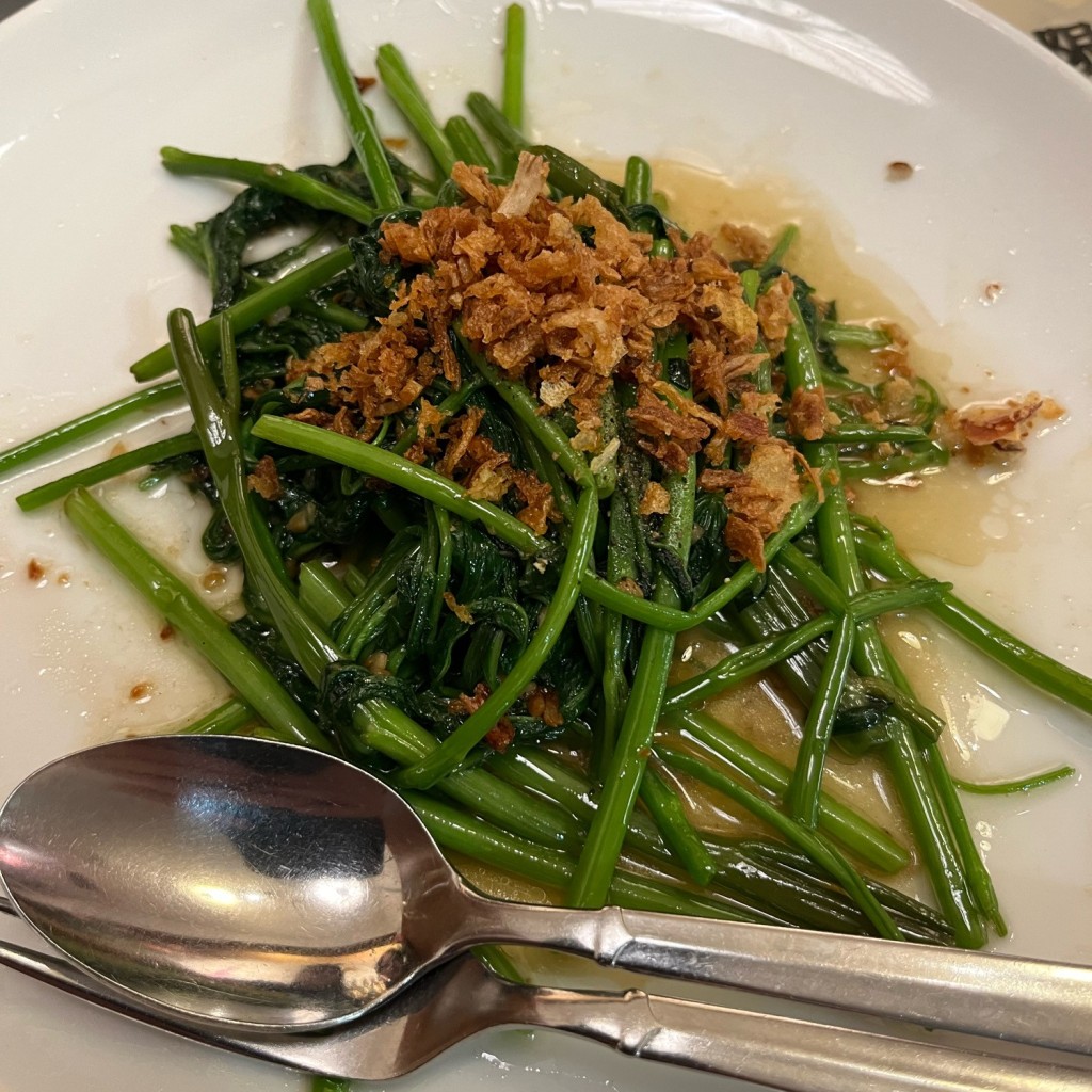 ユーザーが投稿した空芯菜のガーリック炒めの写真 - 実際訪問したユーザーが直接撮影して投稿した桜木町ベトナム料理ジャスミンパレス そごう大宮店の写真
