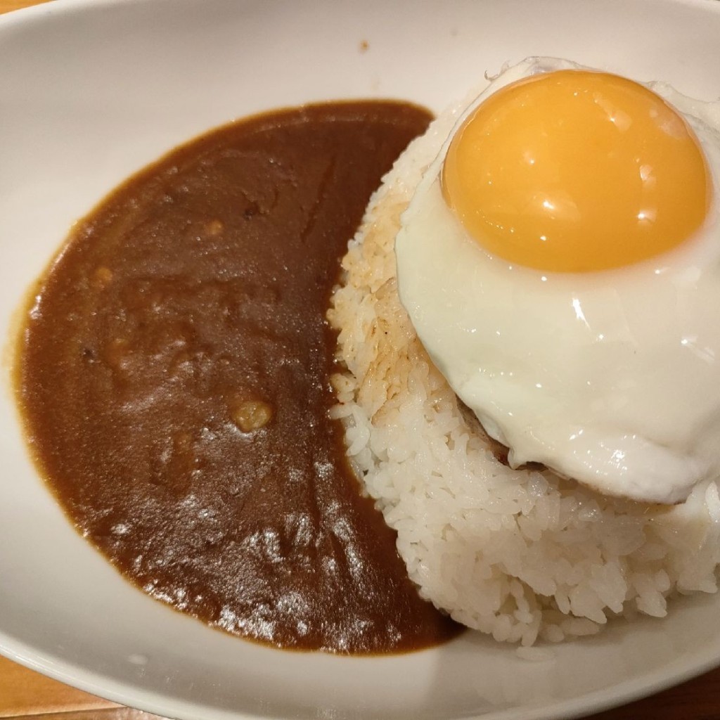 ユーザーが投稿した自家製ハンバーグカレーの写真 - 実際訪問したユーザーが直接撮影して投稿した越戸町ステーキステーキ宮 越戸店の写真