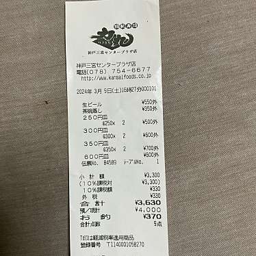 力丸 三宮センタープラザ店のundefinedに実際訪問訪問したユーザーunknownさんが新しく投稿した新着口コミの写真