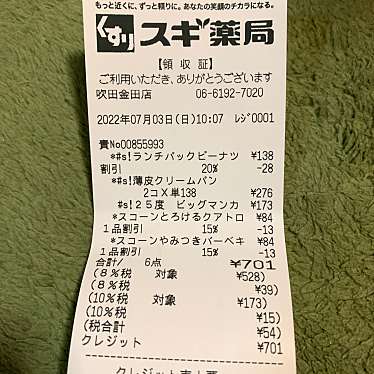 スギ薬局吹田金田店のundefinedに実際訪問訪問したユーザーunknownさんが新しく投稿した新着口コミの写真