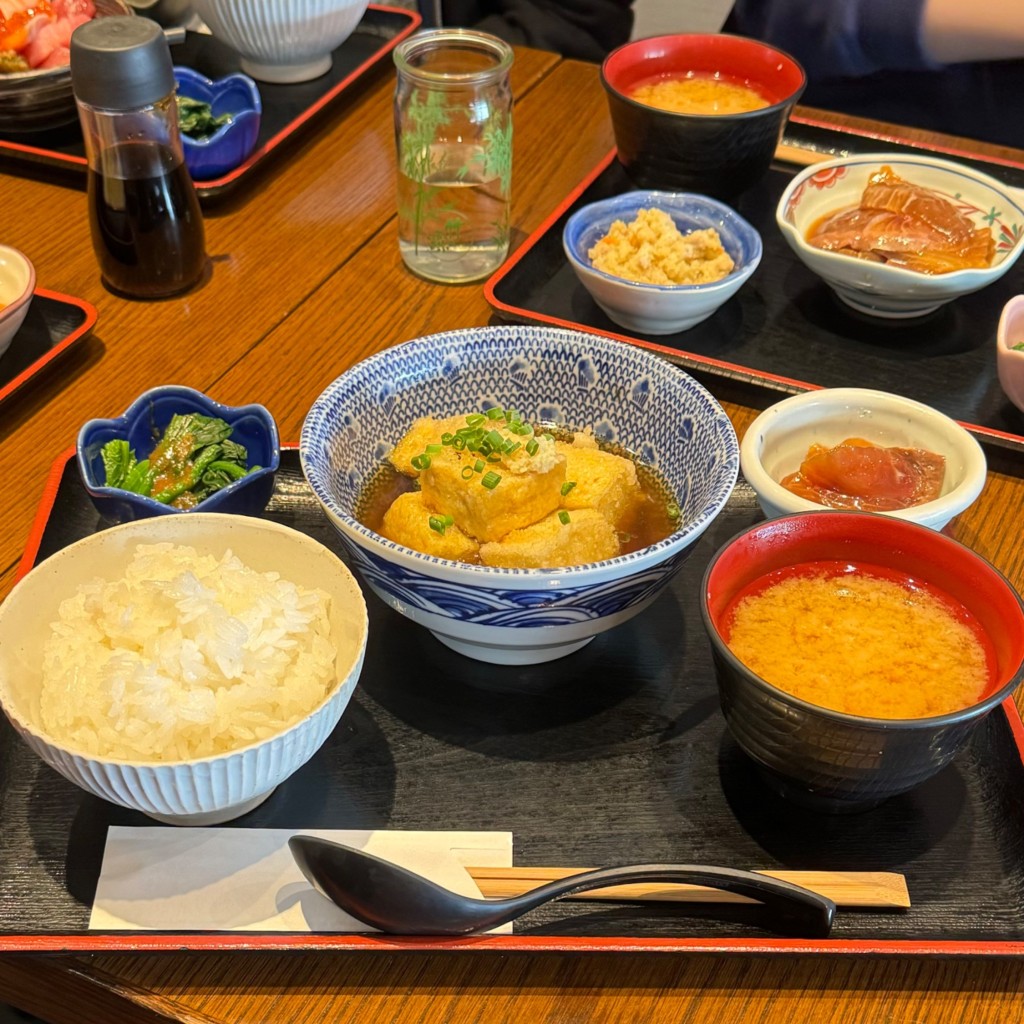 ユーザーが投稿した揚げ出し豆腐定食の写真 - 実際訪問したユーザーが直接撮影して投稿した西早稲田定食屋都電テーブル 早稲田の写真