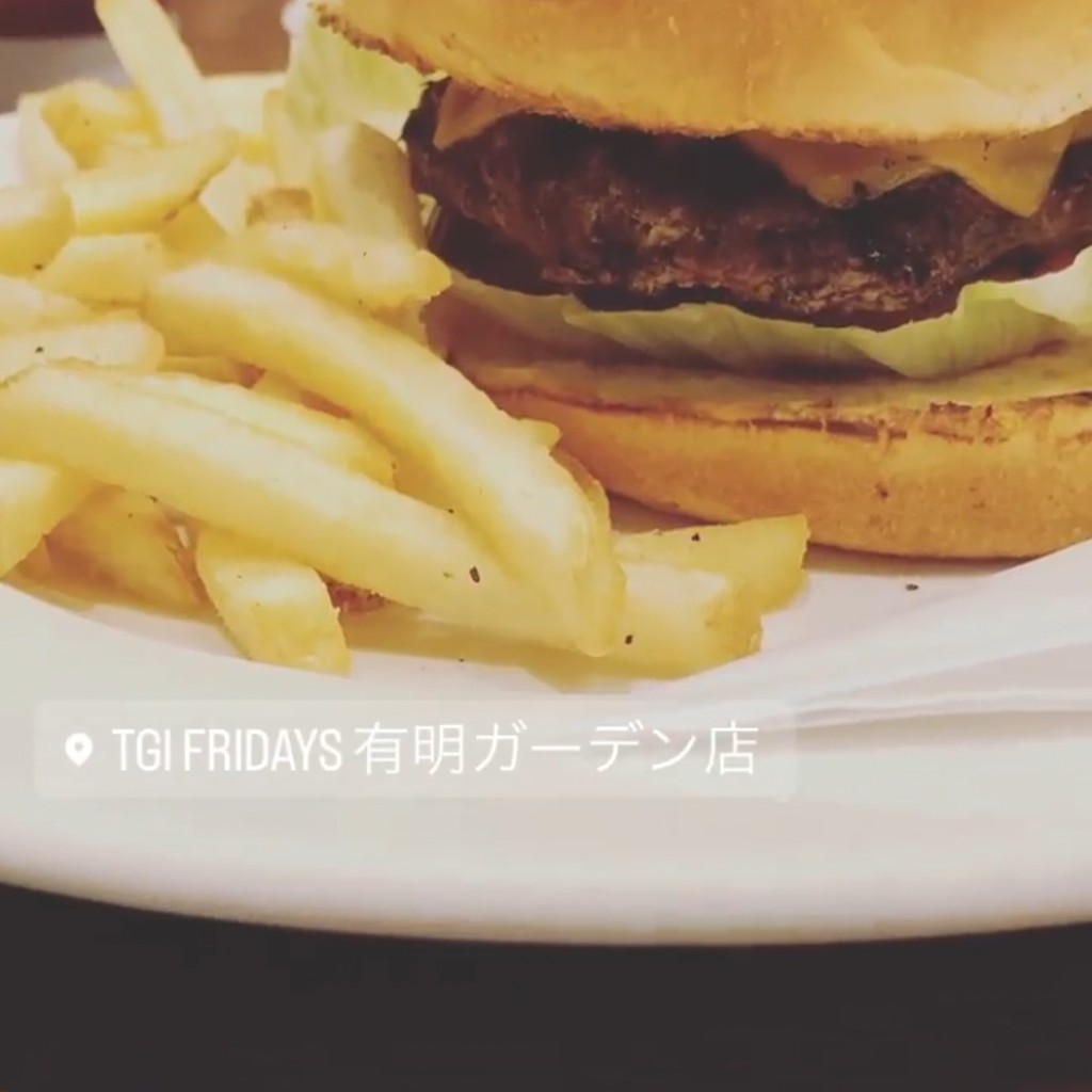 ユーザーが投稿したCheeseBurgerの写真 - 実際訪問したユーザーが直接撮影して投稿した有明居酒屋TGI FRIDAYS 有明ガーデン店の写真