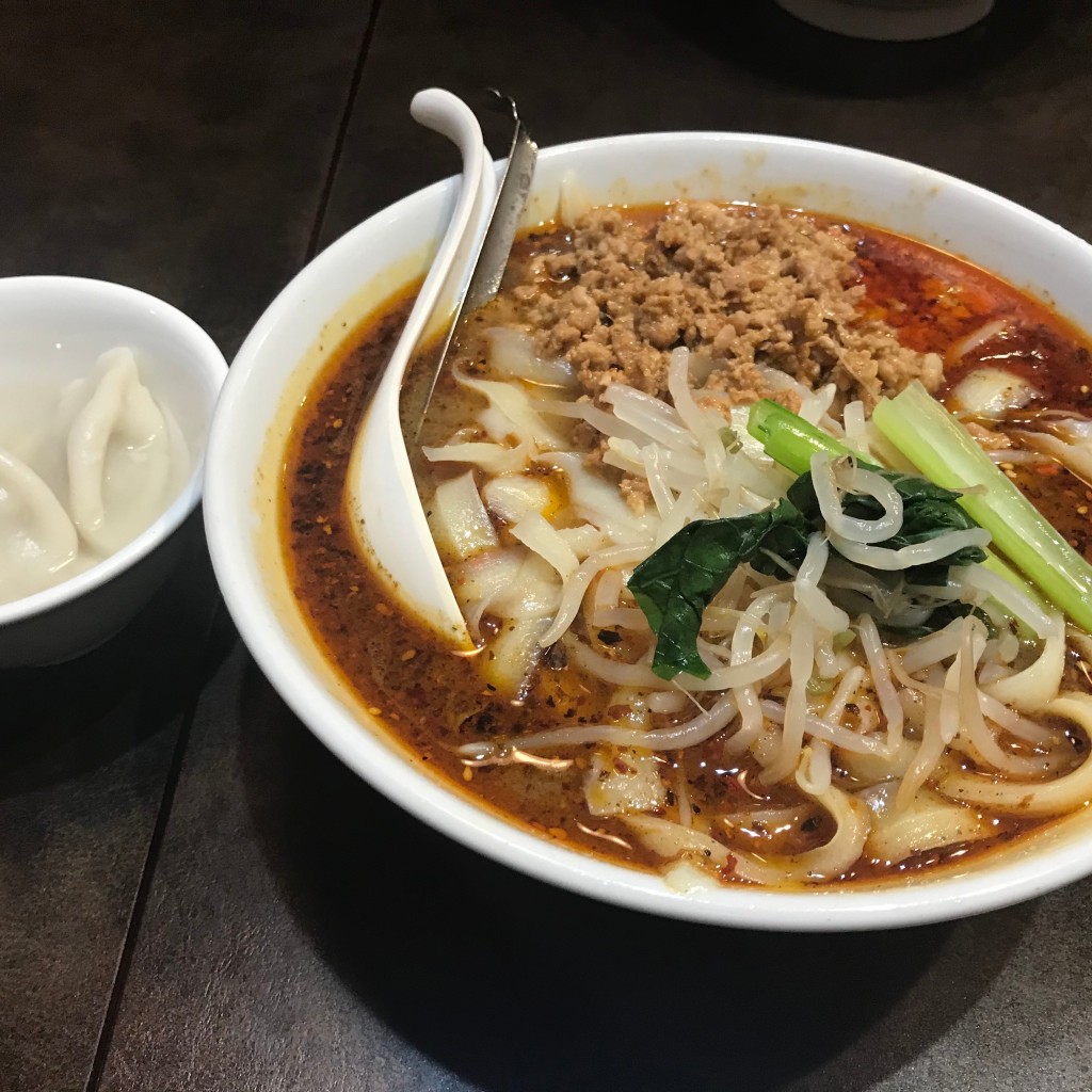 ユーザーが投稿した麻辣刀削麺Lunchの写真 - 実際訪問したユーザーが直接撮影して投稿した赤坂中華料理陳家私菜 赤坂一号店 湧の台所の写真