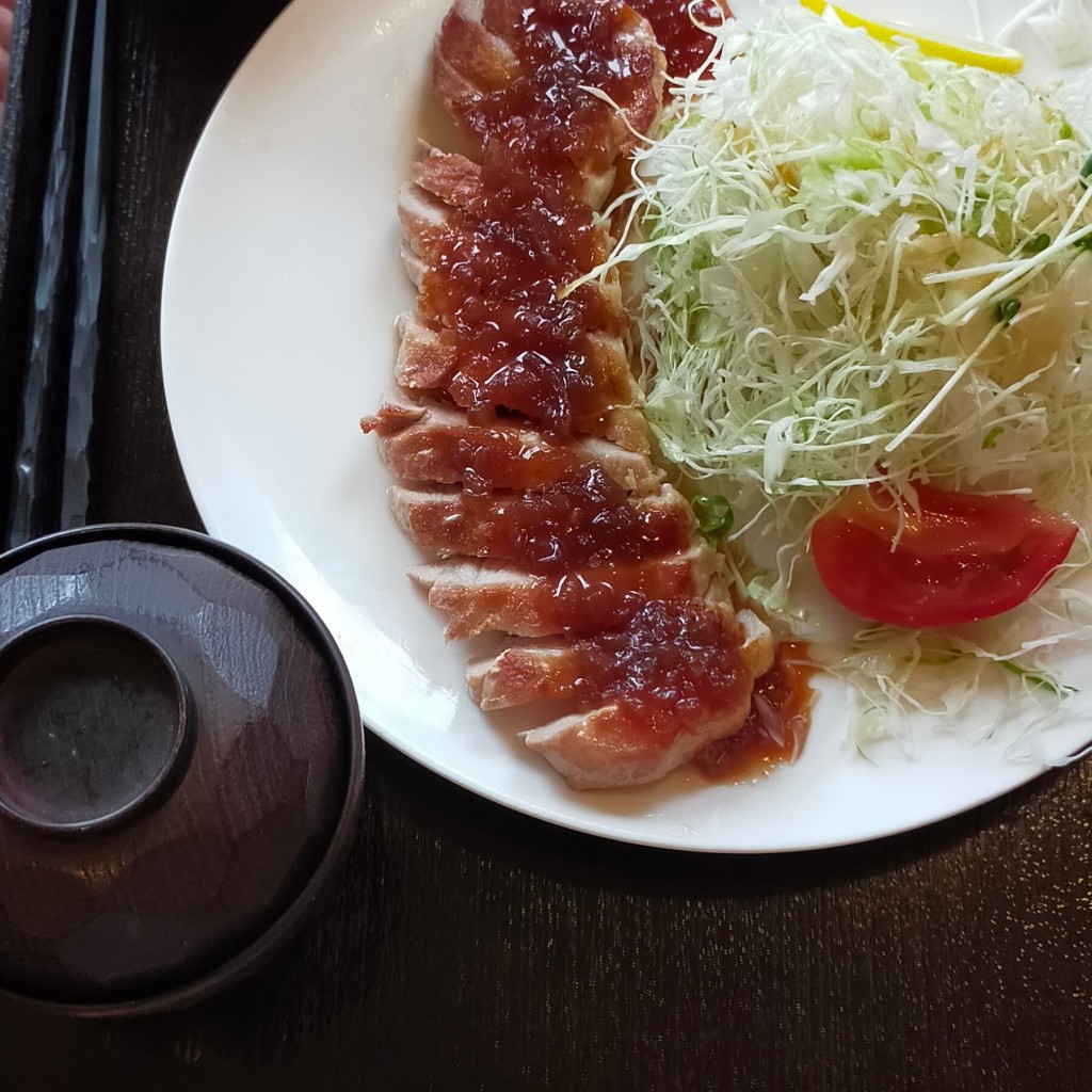ユーザーが投稿したポークソテー定食の写真 - 実際訪問したユーザーが直接撮影して投稿した西坂田定食屋とんかつ三久の写真
