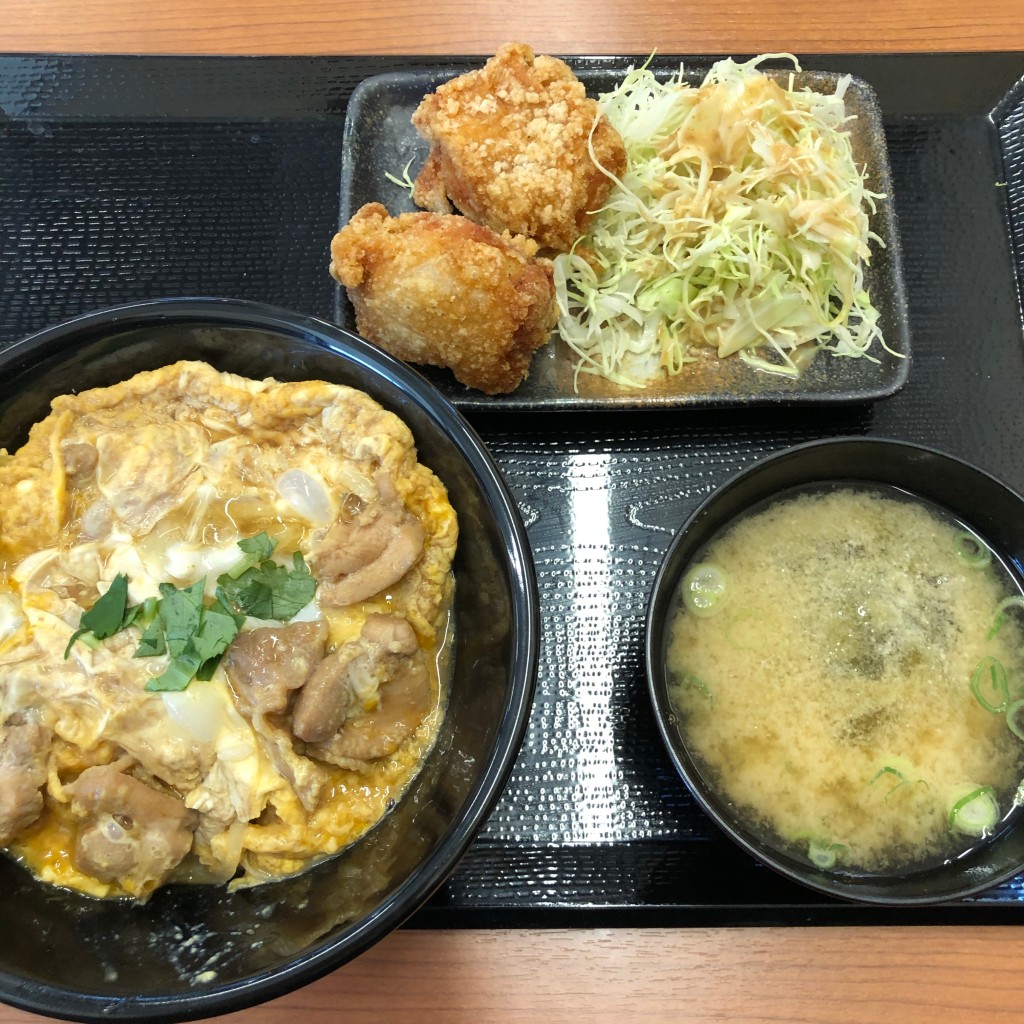 ユーザーが投稿した親子丼セットの写真 - 実際訪問したユーザーが直接撮影して投稿した舟橋町宮北からあげからやま 岐阜羽島店の写真