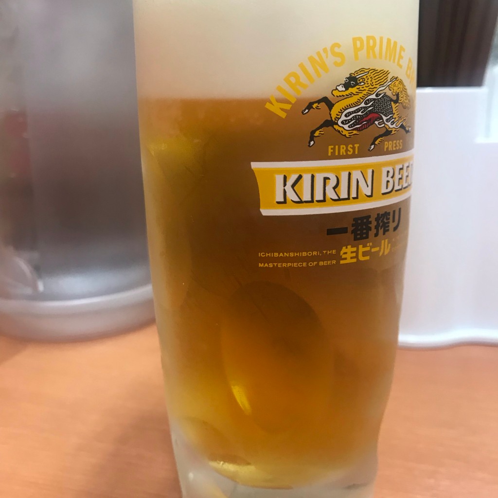 ユーザーが投稿した生ビール290円の写真 - 実際訪問したユーザーが直接撮影して投稿した日吉本町中華料理日高屋 日吉西口店の写真