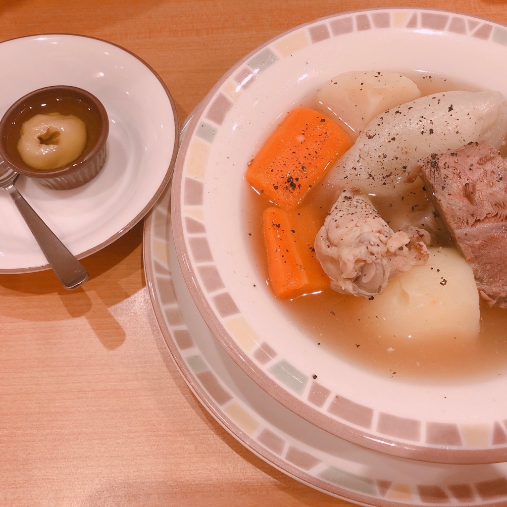 ユーザーが投稿した肉と野菜のポトフの写真 - 実際訪問したユーザーが直接撮影して投稿した富士見イタリアンサイゼリヤ 千葉富士見店の写真
