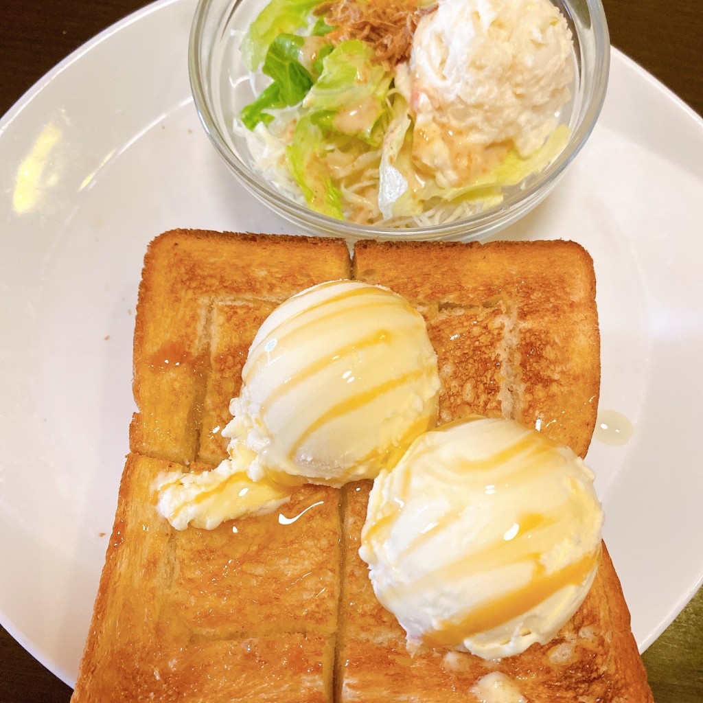 ユーザーが投稿したはちみつトーストの写真 - 実際訪問したユーザーが直接撮影して投稿した南江戸カフェ三日月とカフェの写真