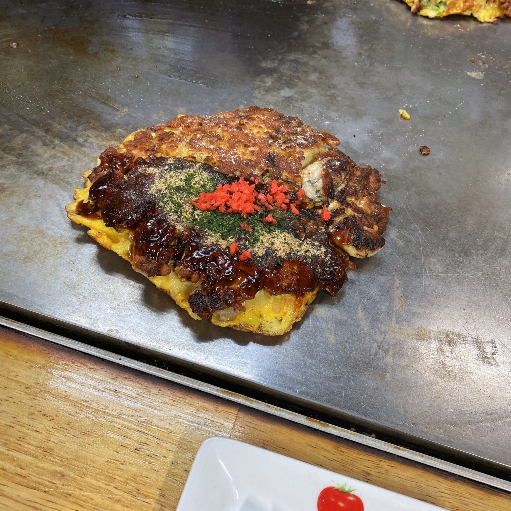 のべゆかさんが投稿した日生町寒河お好み焼きのお店お好み焼き タマちゃん/オコノミヤキ タマチャンの写真