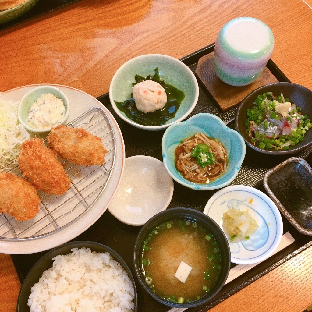 ユーザーが投稿した広島県産かきフライ膳の写真 - 実際訪問したユーザーが直接撮影して投稿した栗原懐石料理 / 割烹季節料理 季粋の写真