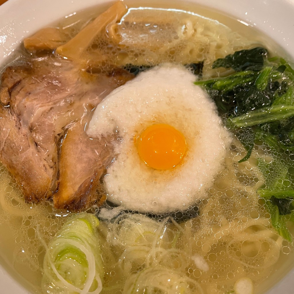 ユーザーが投稿した限定15食 とろろ塩ラーメンの写真 - 実際訪問したユーザーが直接撮影して投稿した三軒町ラーメン専門店塩ラーメンの専門店 新宿めんや 風花の写真