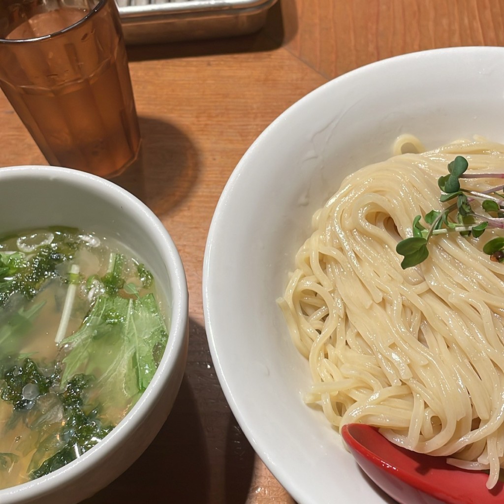 ユーザーが投稿した鯛だし塩つけ麺の写真 - 実際訪問したユーザーが直接撮影して投稿した本郷つけ麺専門店三田製麺所 水道橋東京ドーム前店の写真