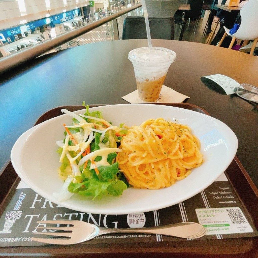 ユーザーが投稿した本日パスタSETの写真 - 実際訪問したユーザーが直接撮影して投稿した羽田空港ダイニングバーWorld Wine Bar by Pieroth  羽田空港店の写真