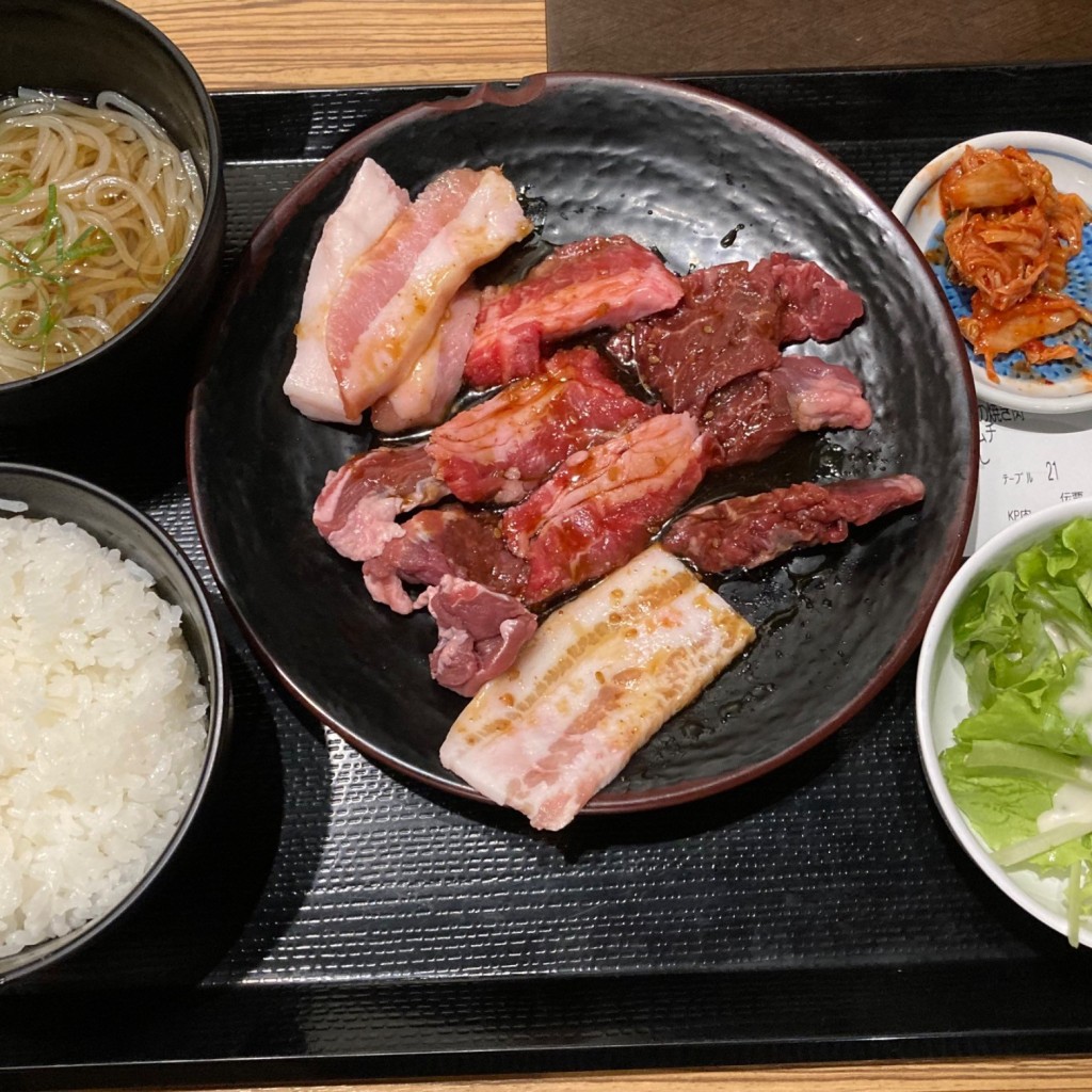 ユーザーが投稿した【ランチ】三種の焼きの写真 - 実際訪問したユーザーが直接撮影して投稿した鳥居松町焼肉肉のよいち 春日井店の写真