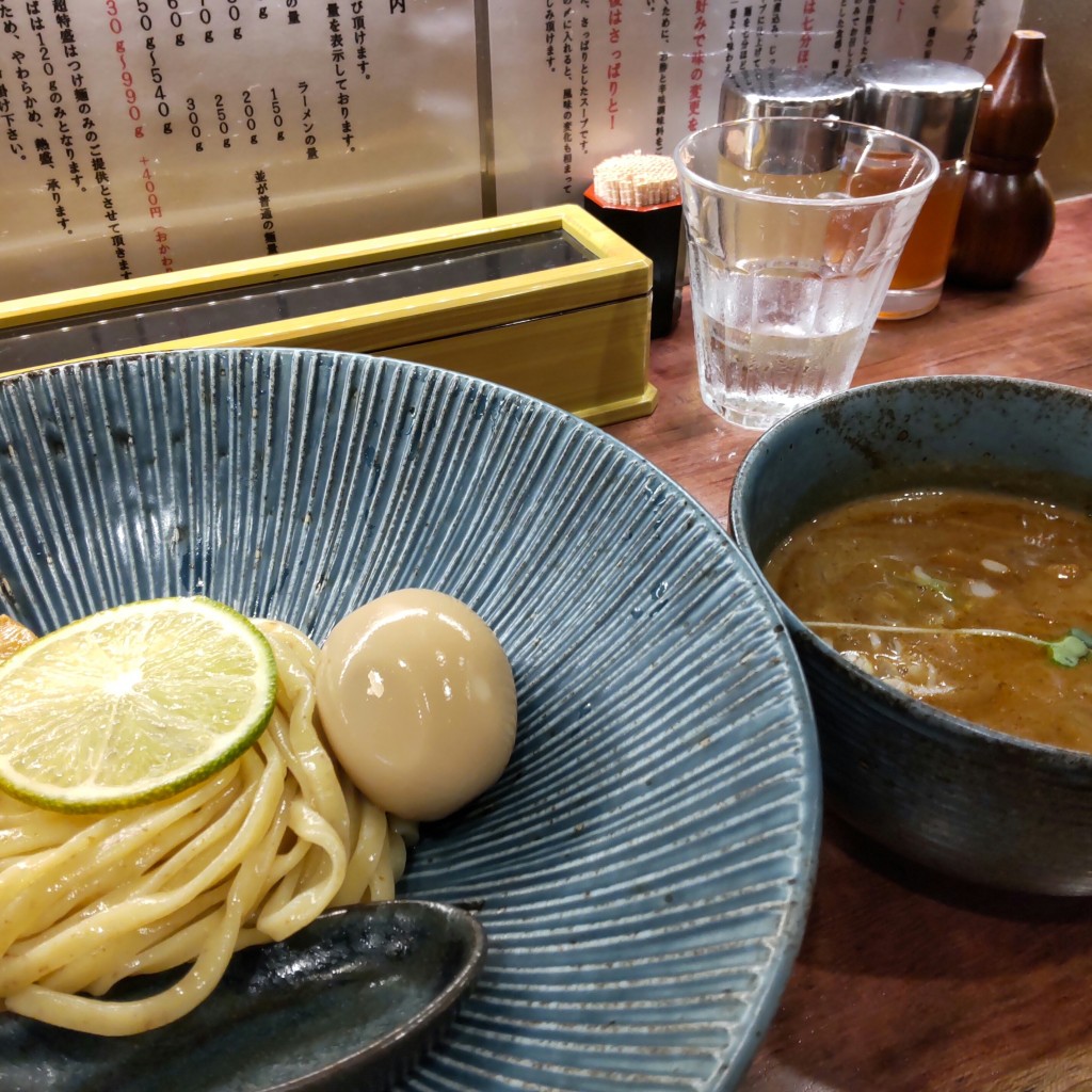 ユーザーが投稿した濃厚味玉つけ麺の写真 - 実際訪問したユーザーが直接撮影して投稿した亀戸つけ麺専門店つけ麺一合 亀戸店の写真