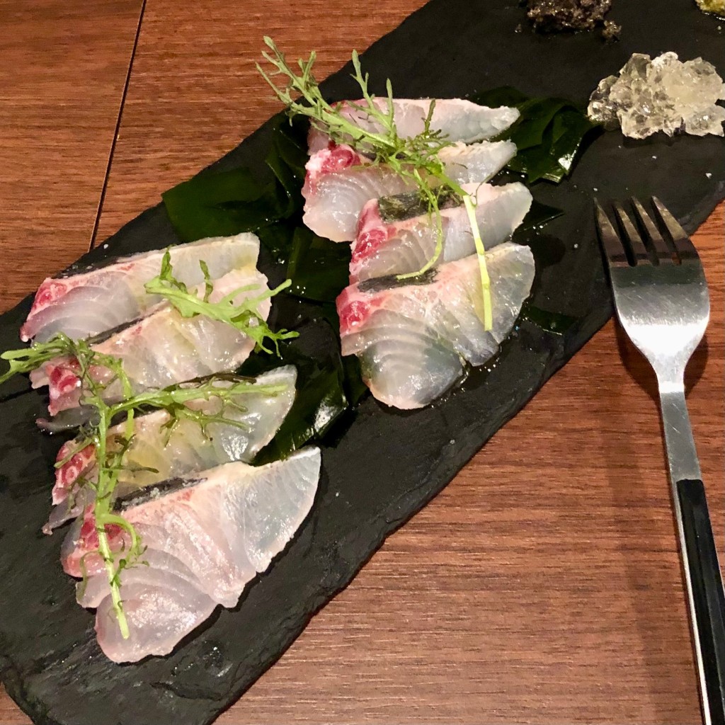 ユーザーが投稿した熟成魚のカルパッチョの写真 - 実際訪問したユーザーが直接撮影して投稿した布田イタリアン17 調布店の写真