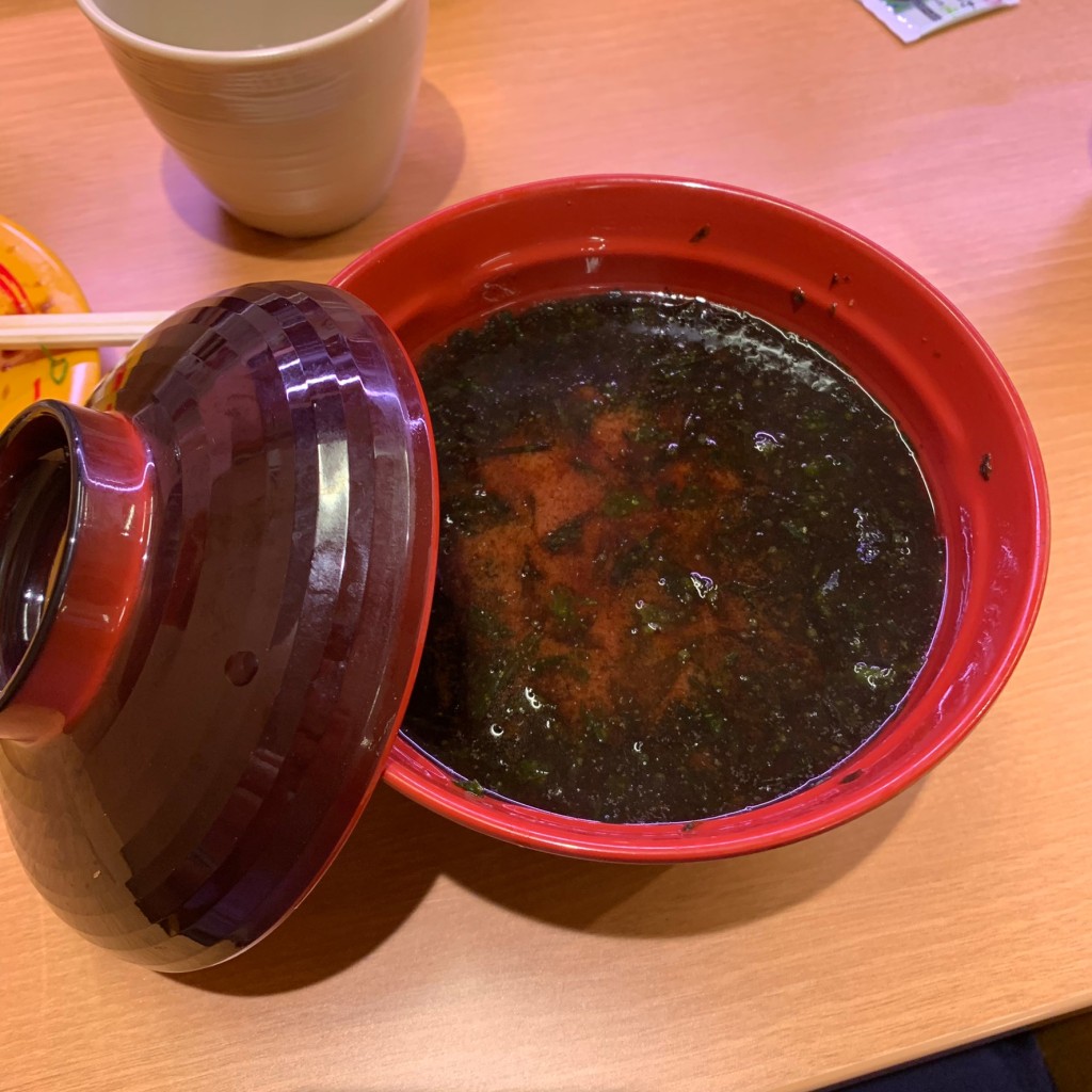 ユーザーが投稿したあおさの味噌汁の写真 - 実際訪問したユーザーが直接撮影して投稿した御成通回転寿司スシローそよら上飯田店の写真